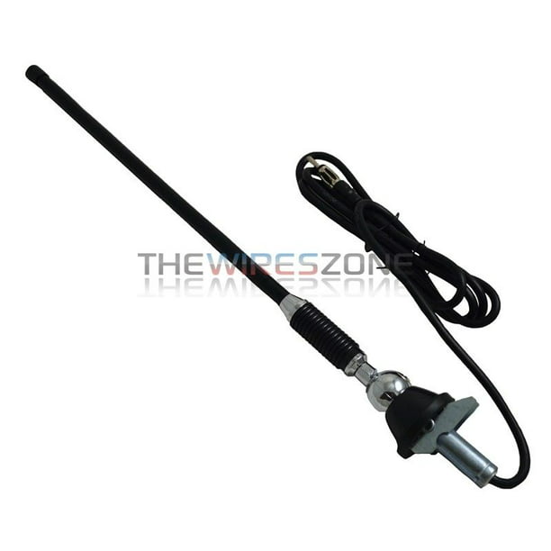 Black Rubber Roof Mount Car Van Aerial Antenna Mast Ariel Whip Wing Radio Stereo